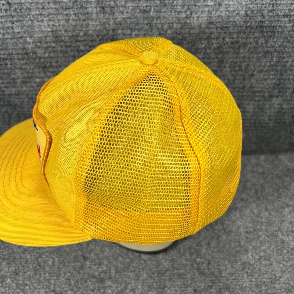 Vintage Pepsi Challenge Cap Hat Mens Snap Back Yellow Mesh Trucker 1980s
